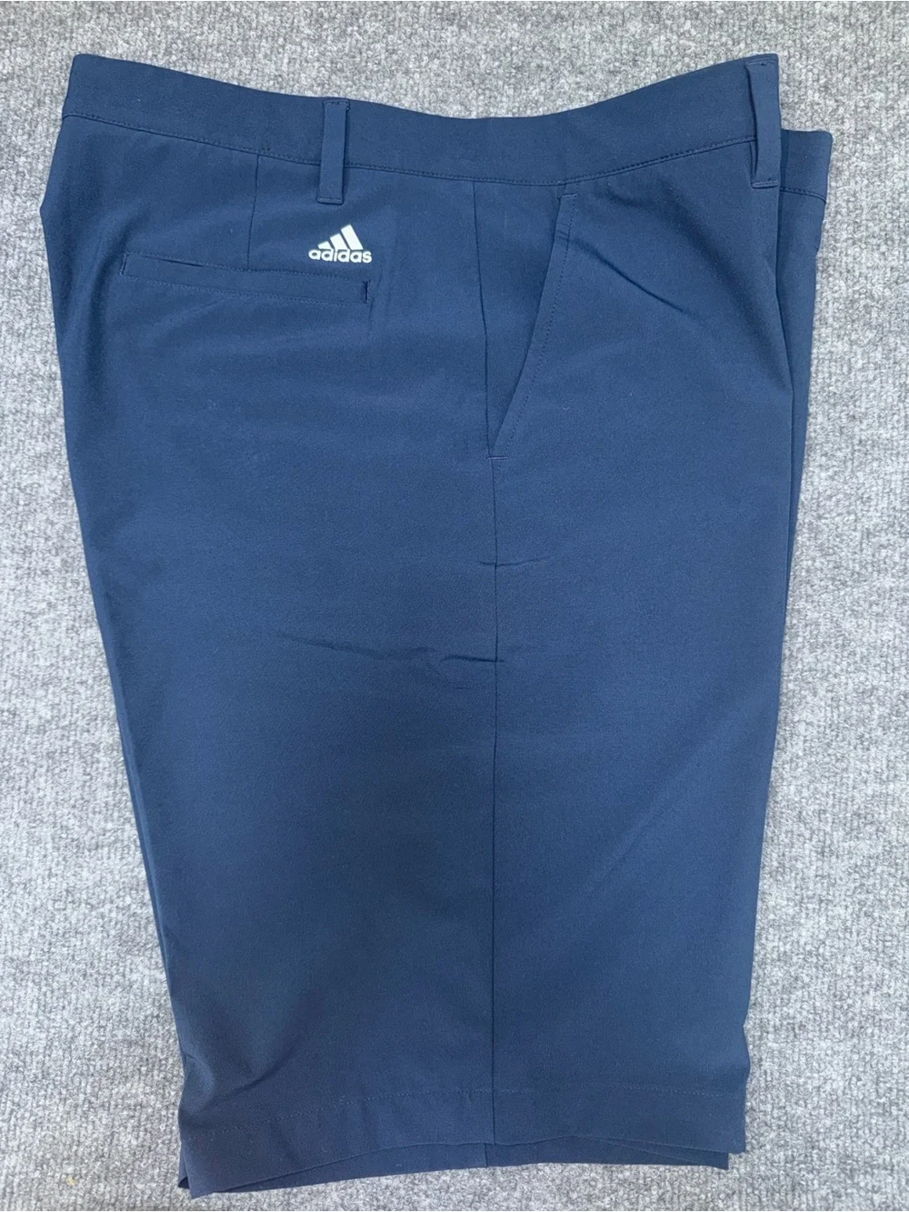 adidas Navy Flat-Front Performance Shorts